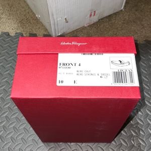 Salvatore Ferragamo Front 4 US Mens 10 E Nero Calf New in Box